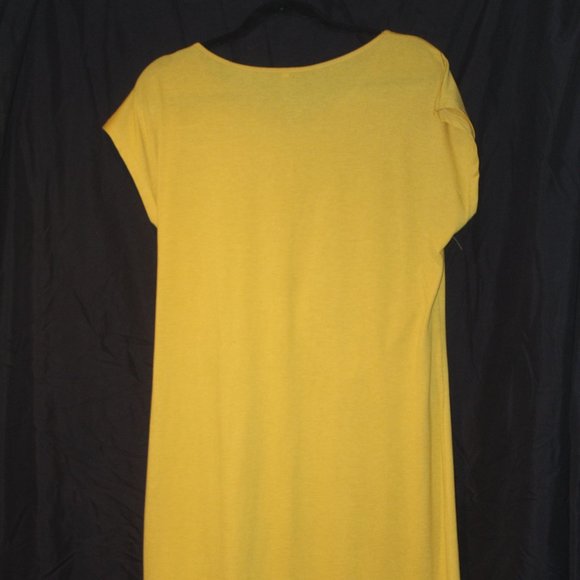 Mustard Color Tee Shirt Dress - Picture 4 of 5